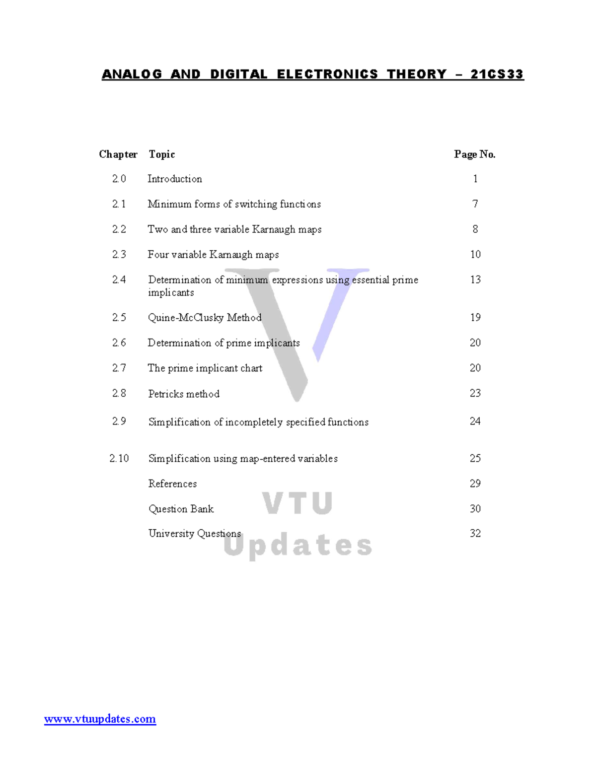 Vtuupdates ADE M2 - MODULE 2 - Chapter Topic Page No. 2 Determination ...