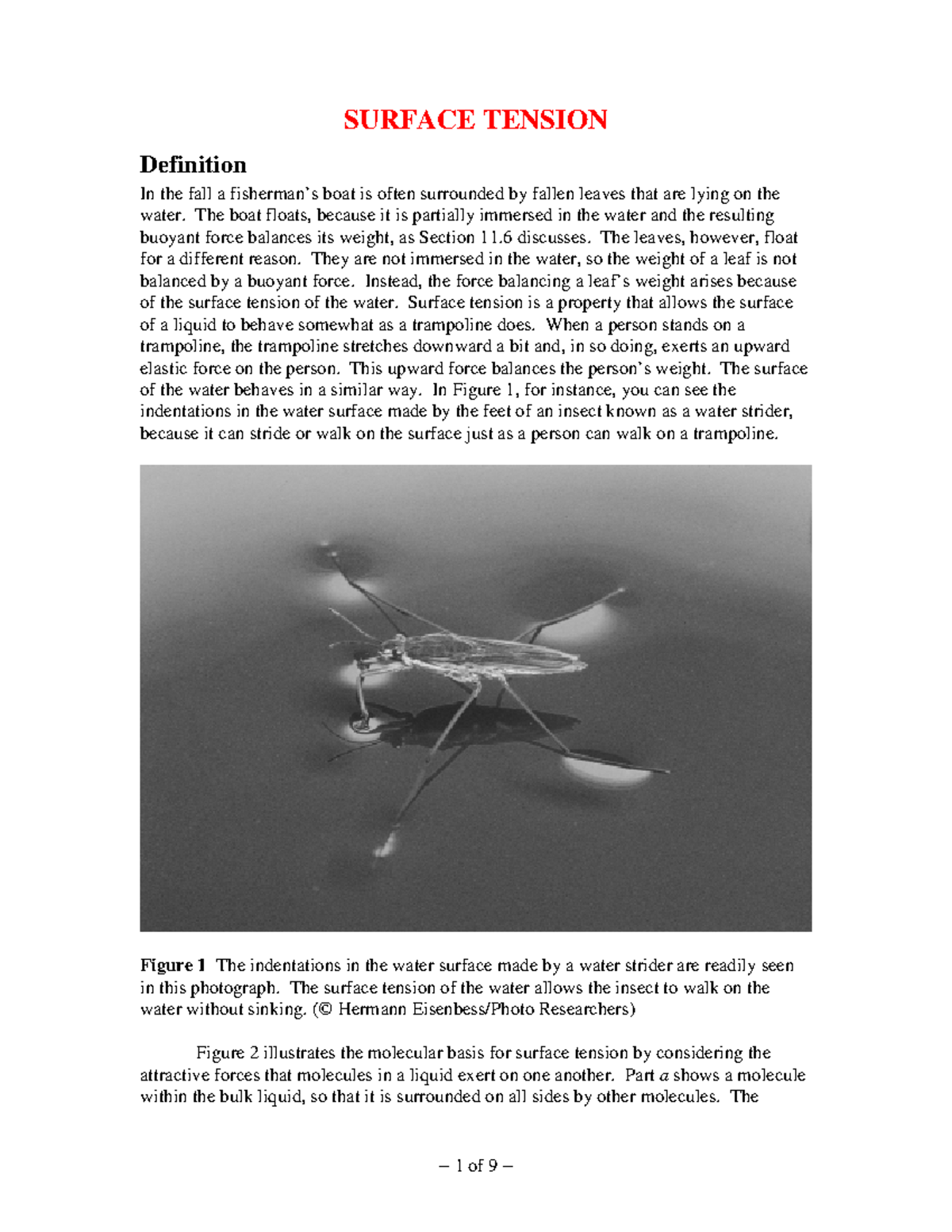 Surface tension.introduction,definition of surface tension,surface
