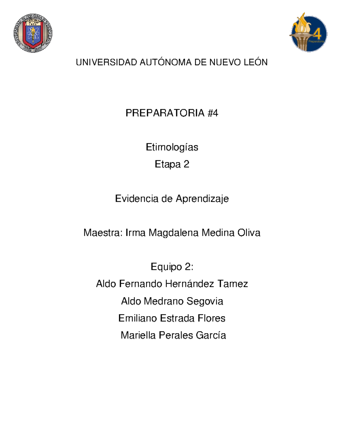 Equipo 2 EV2 Etimologías - UNIVERSIDAD AUTÓNOMA DE NUEVO LEÓN ...