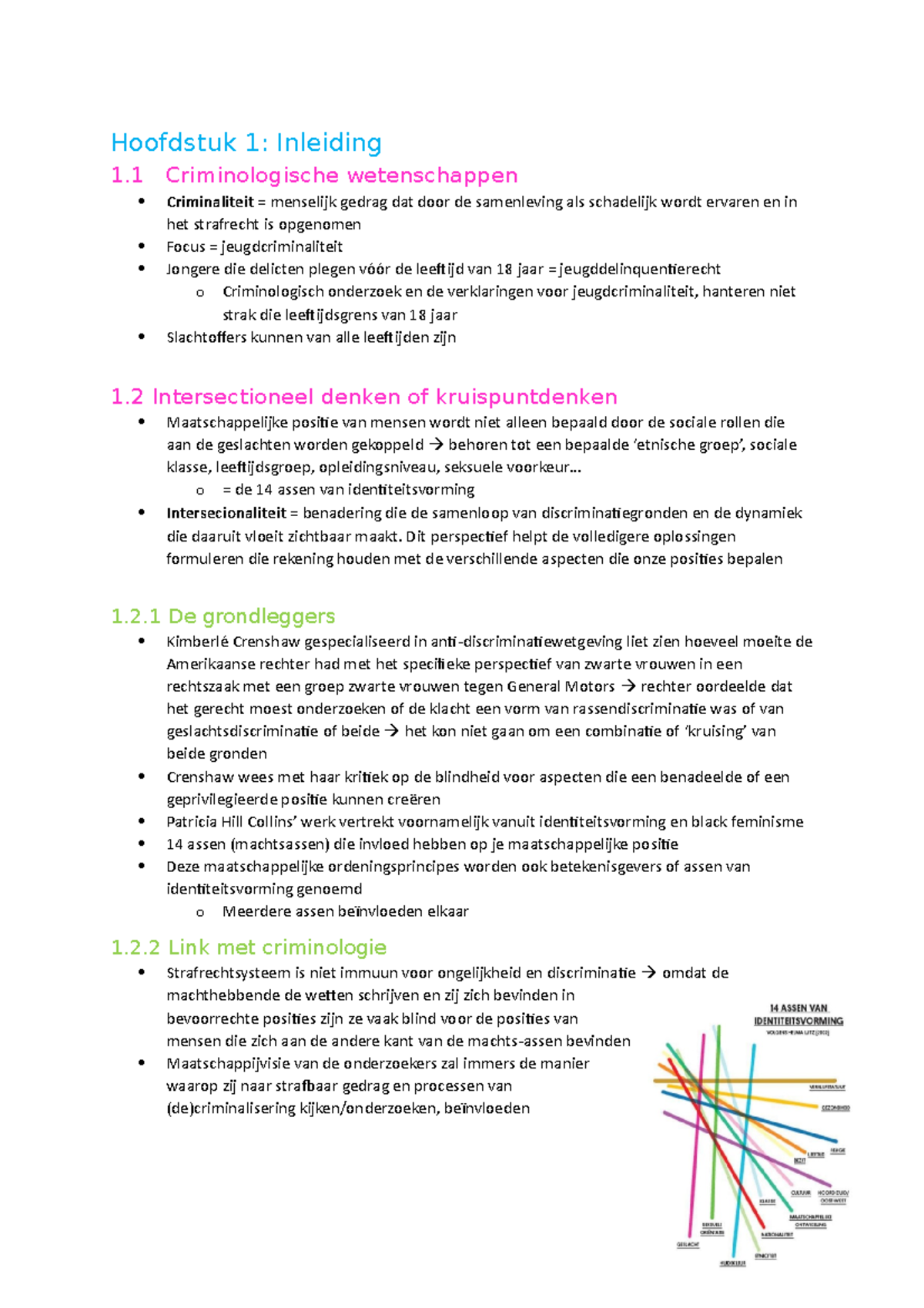 Samenvatting Criminologie 2 - Hoofdstuk 1: Inleiding 1 Criminologische ...