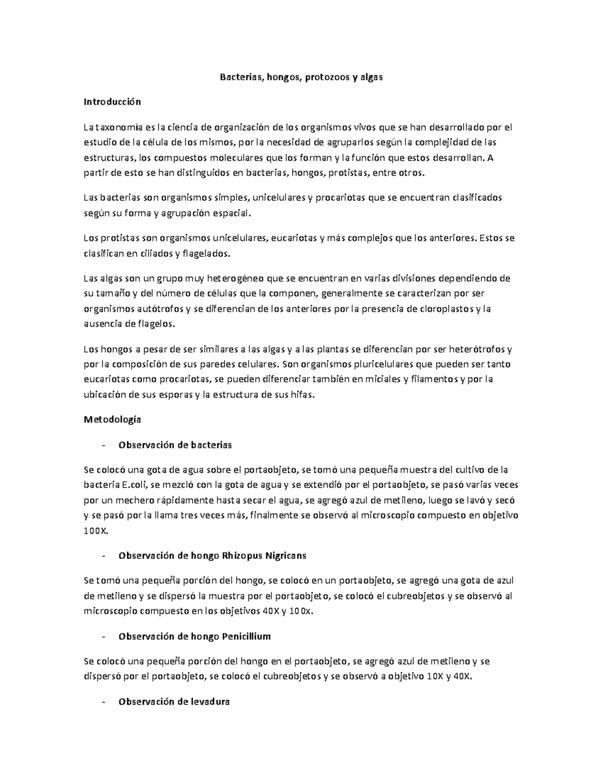 diferencia y semejanza entre bacterias y protozoos