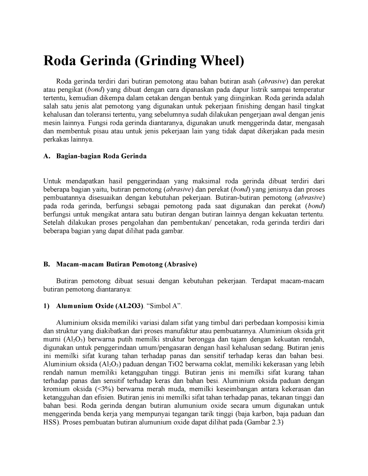 Roda Gerinda Aajidjji Roda Gerinda Grinding Wheel Roda Gerinda Terdiri Dari Butiran 1568