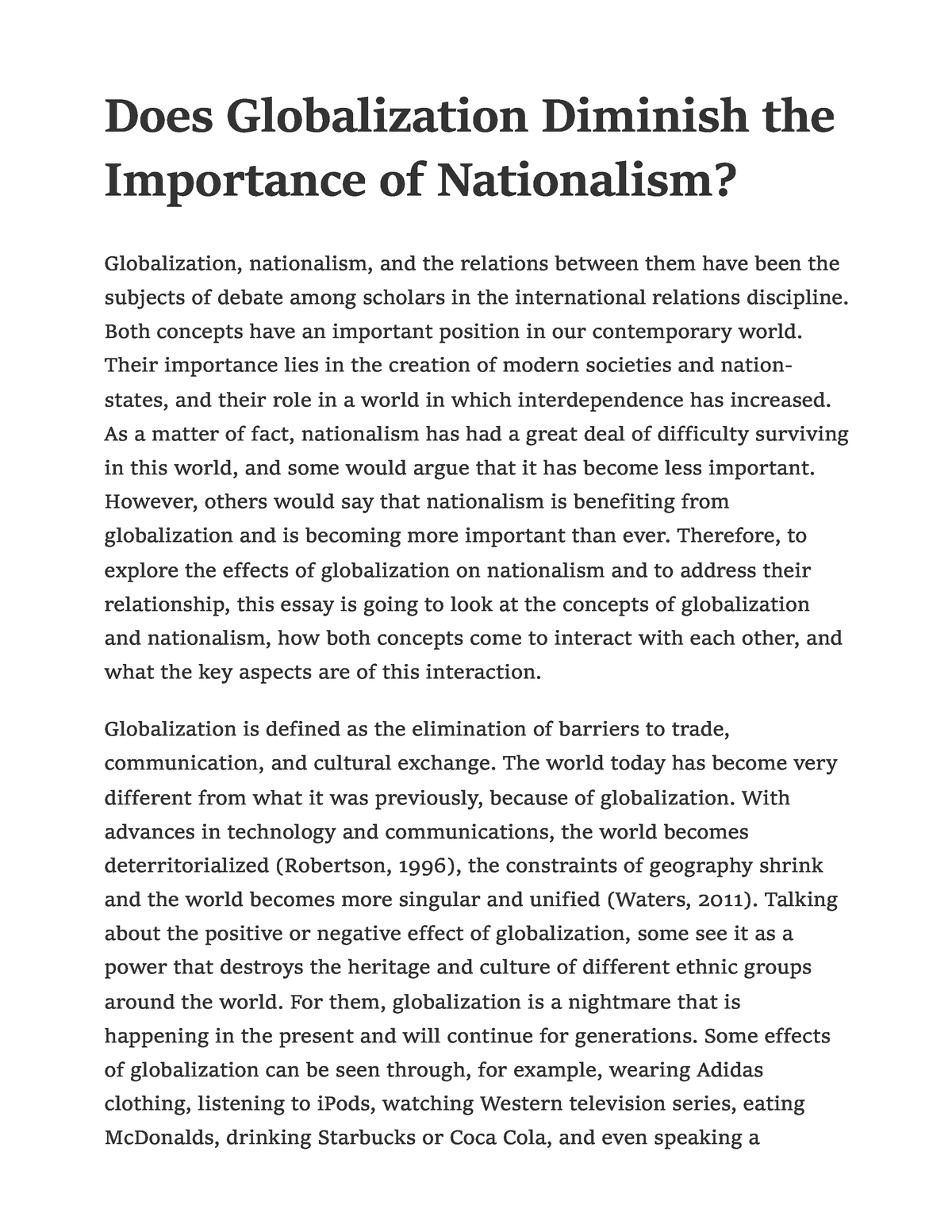 globalisation vs nationalism essay upsc