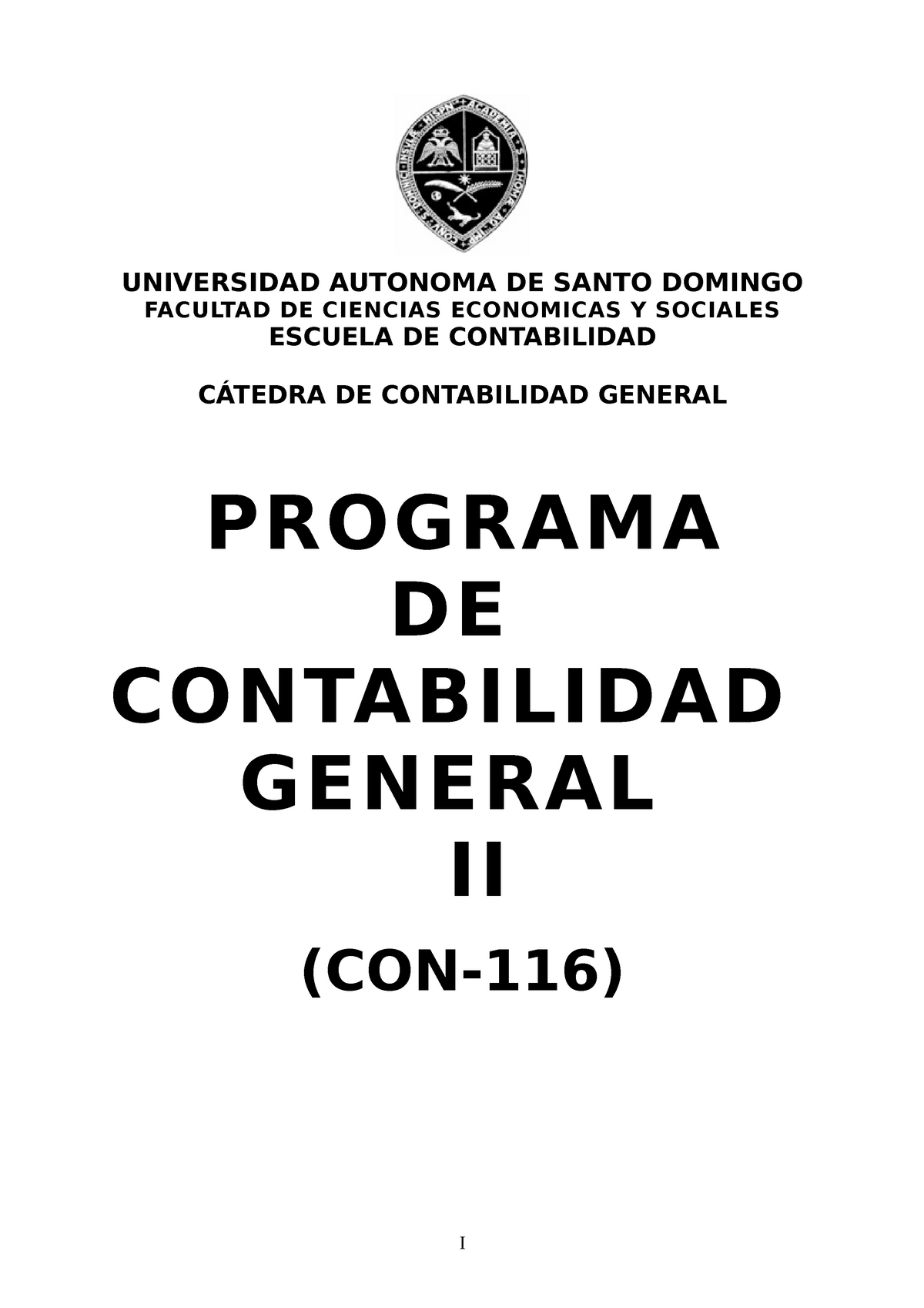 Contabilidad General II (CON-116) 3 - UASD - Studocu