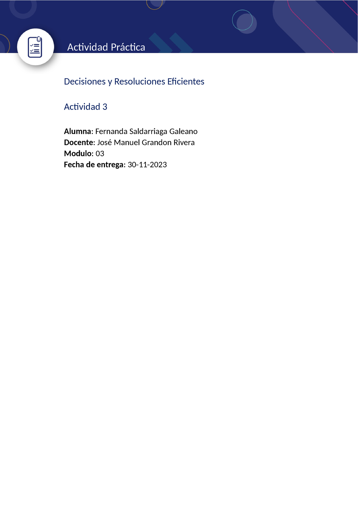 M3 E1 Decisiones Y Resolucines - Decisiones Y Resoluciones Eficientes ...