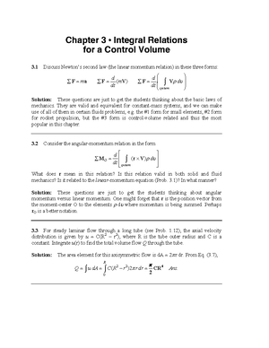 Frank M White Fluid Mechanics Solution Ch1 Mechanical Engineering Frank M White Fluid Mechanics Solution Ch1 Mechanical Engineering