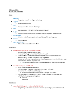 ARTH 120 Week 1 Notes (Course outline + Lecture Video Summaries) - Arth ...