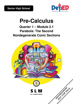 Pre Calculus-Intro to Conics - PRE-CALCULUS LEARNING ACTIVITY SHEET ...