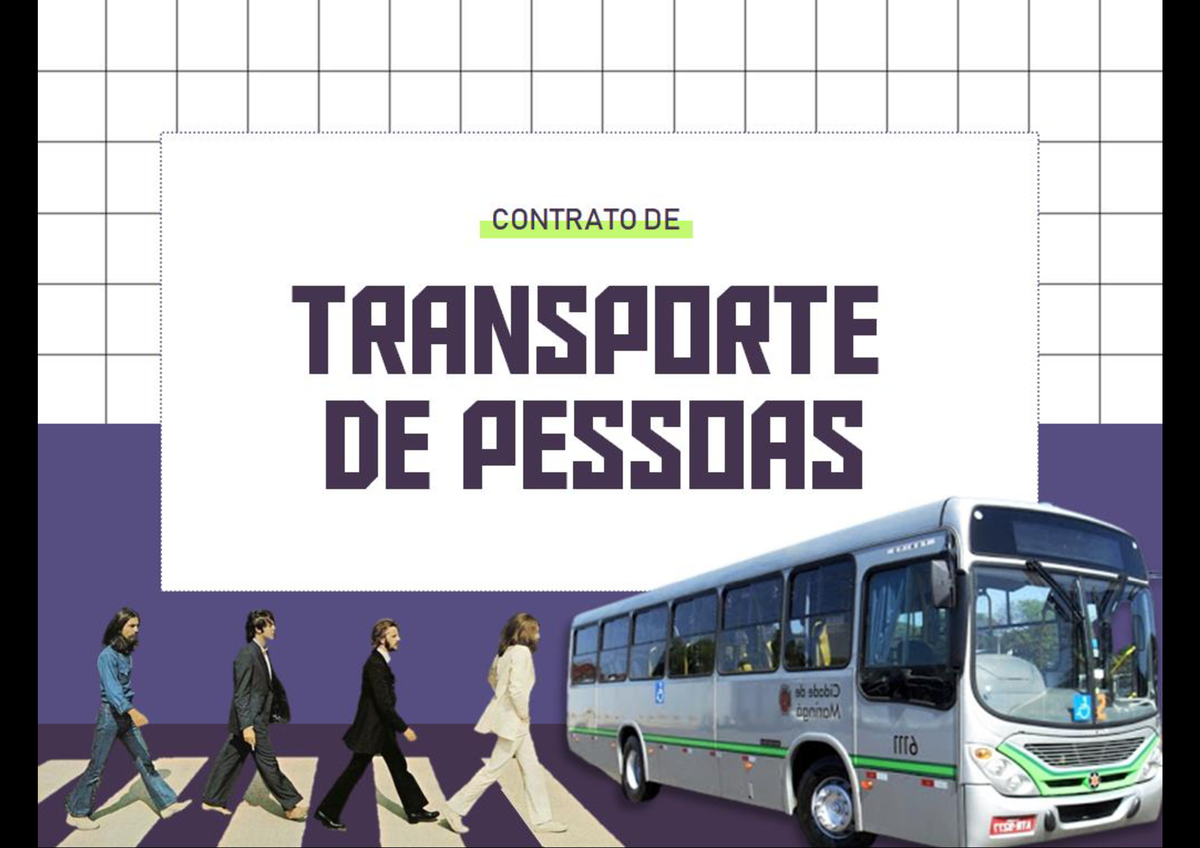 Transporte DE Pessoas - Direito Das Obrigações E Contratos - Studocu