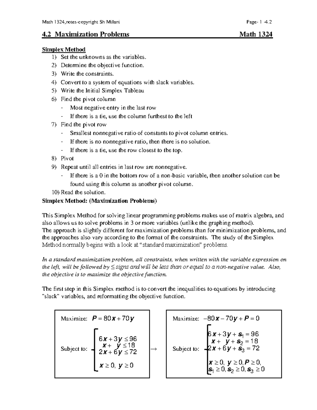 1324 - Sec 4.2 PDF - Professor Milani Lecture Notes Math 1324-P35 - 4 ...