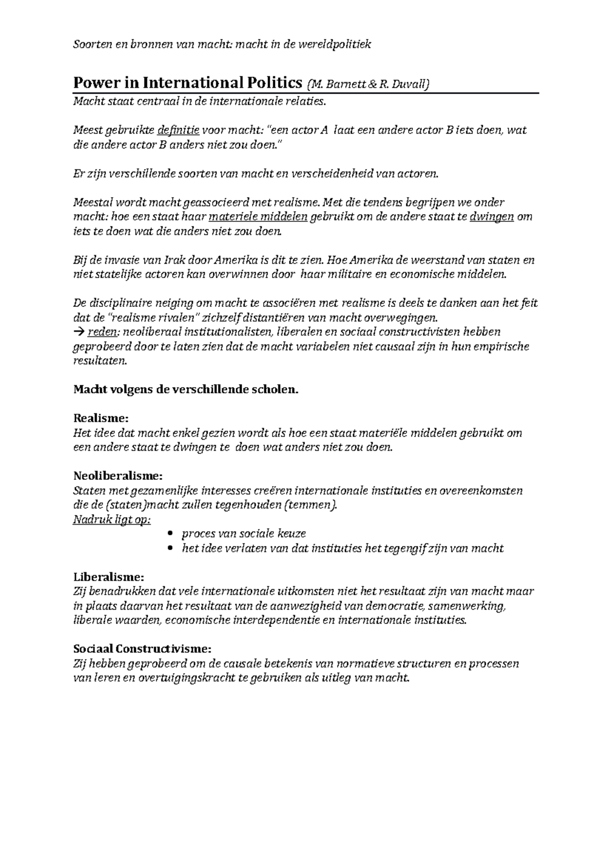Power in International Politics.docx - Power in International Politics ...