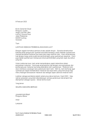 Business Letter 1 - obm121 - Our Reference: MO/228/2019 6 April 2021 ...
