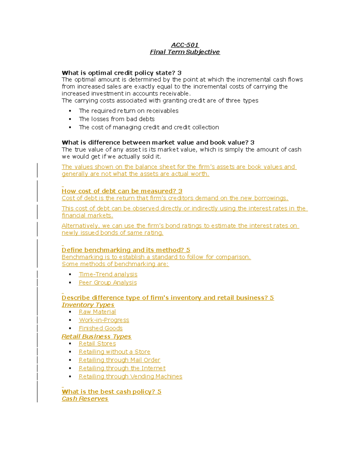 ACC final term - qagytgnhffsdxcc - ACC- Final Term Subjective What is ...