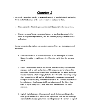 Answer key for a college economics class about costs - In other words ...