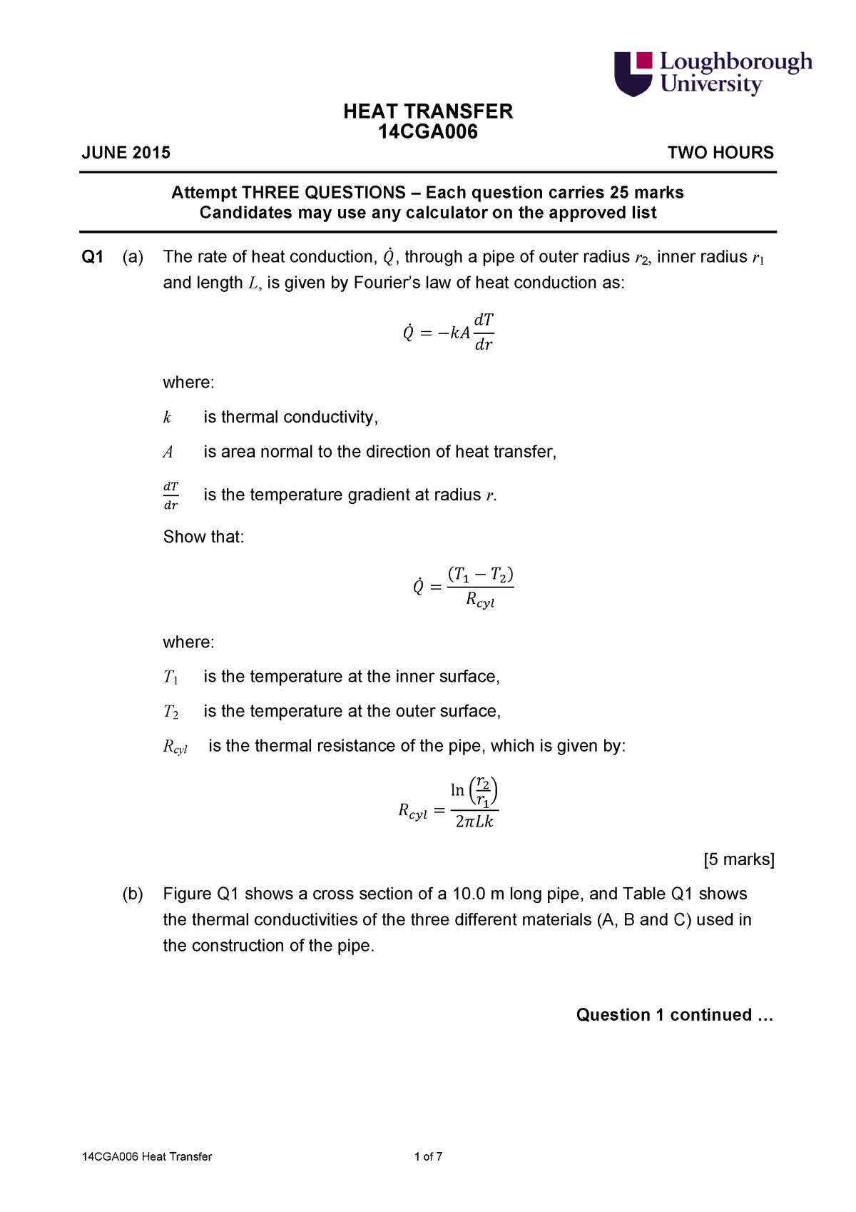 essay questions about heat transfer