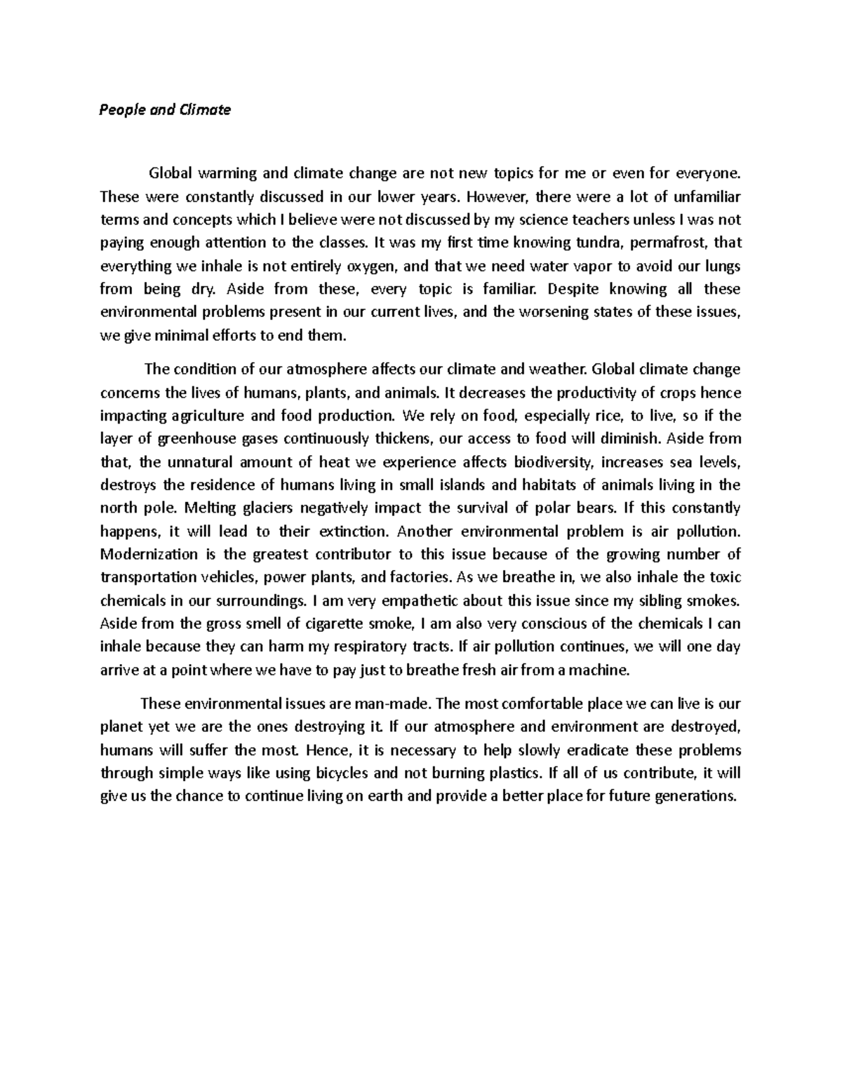 STS Journal 9 - People and Climate Global warming and climate change ...