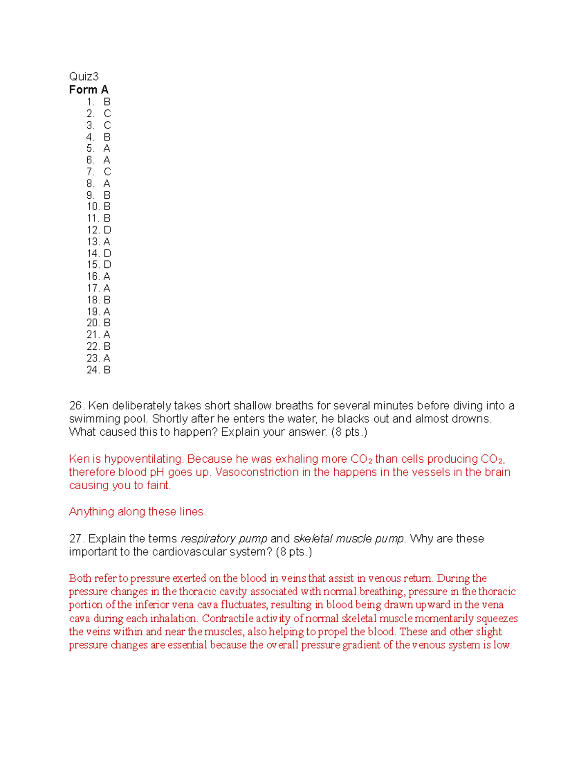 Quiz3 Answer Key - Quiz Form A 1. B 2. C 3. C 4. B 5. A 6. A 7. C 8. A ...