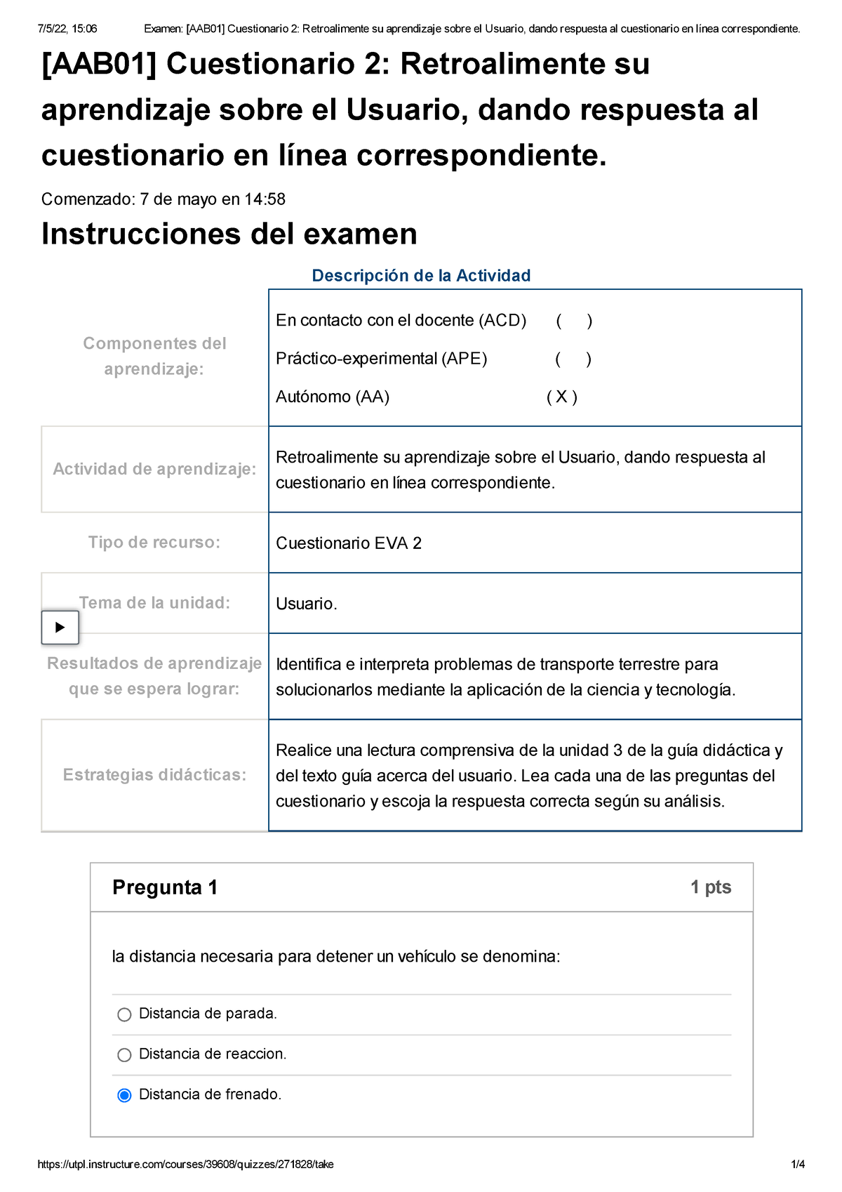 Examen [AAB01] Cuestionario 2 Retroalimente Su Aprendizaje Sobre El ...