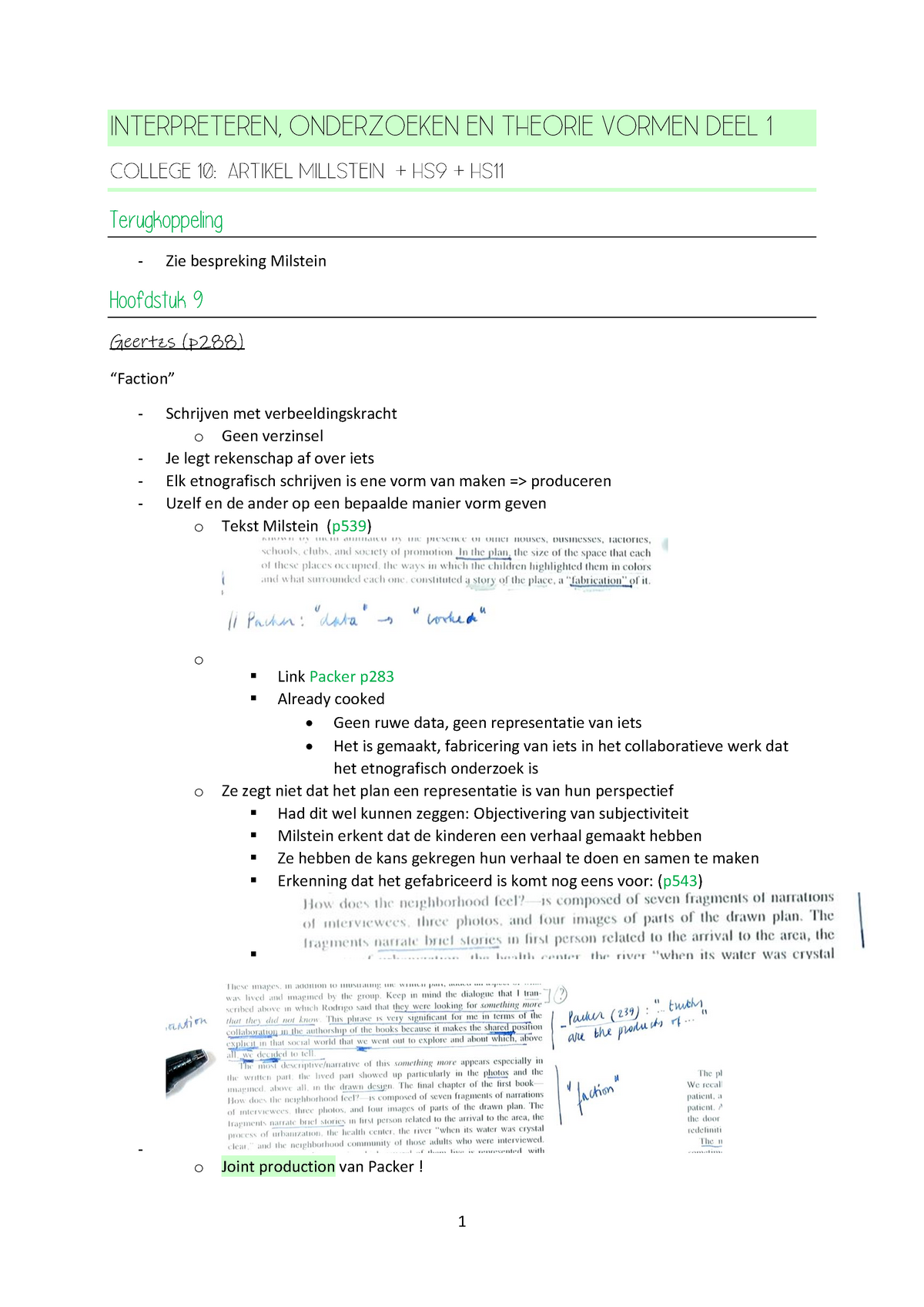 Interpreteren - College 10 - Interpreteren, Onderzoeken En Theorie ...