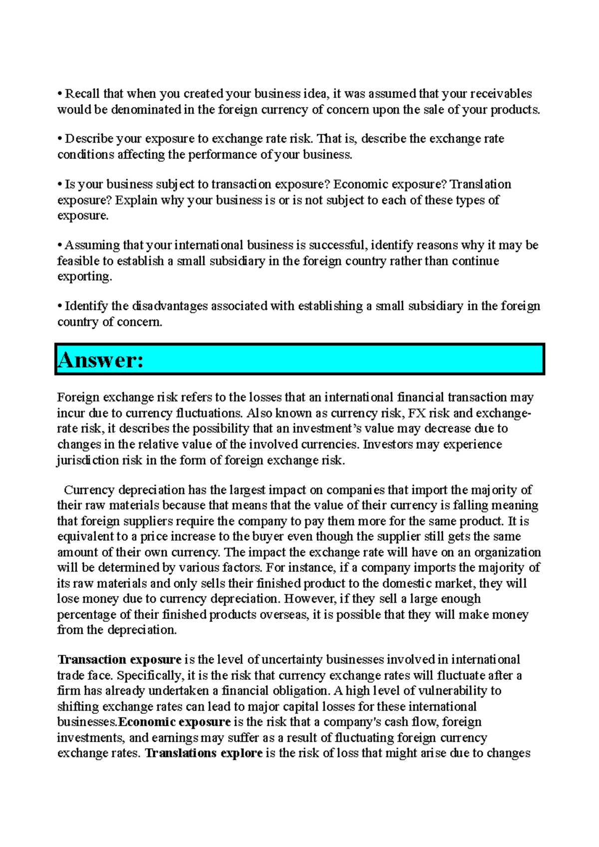 Chegg 8 - answer to assignment - Recall that when you created your ...