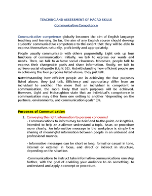 Teaching AND Assessment OF Macro Skills BICS Vs. CALP - TEACHING AND ...