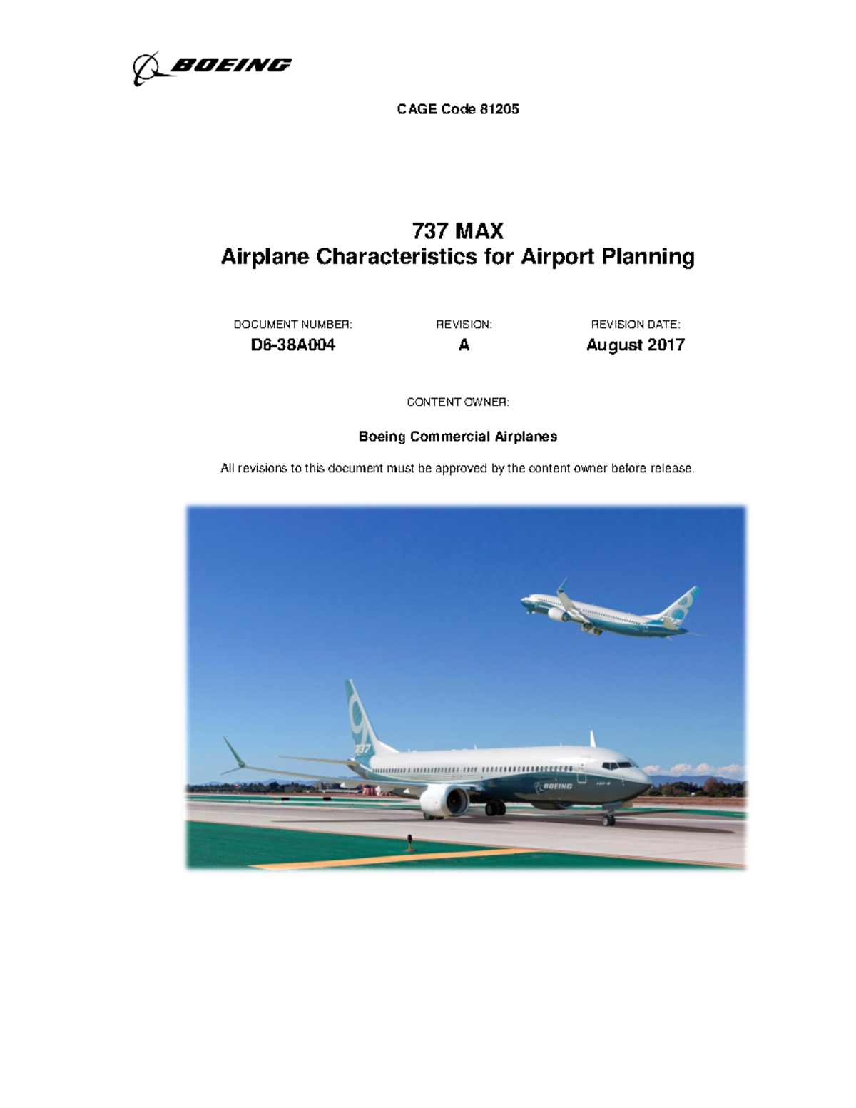 737MAX Rev A Apuntes CAGE Code 81205 737 MAX Airplane 