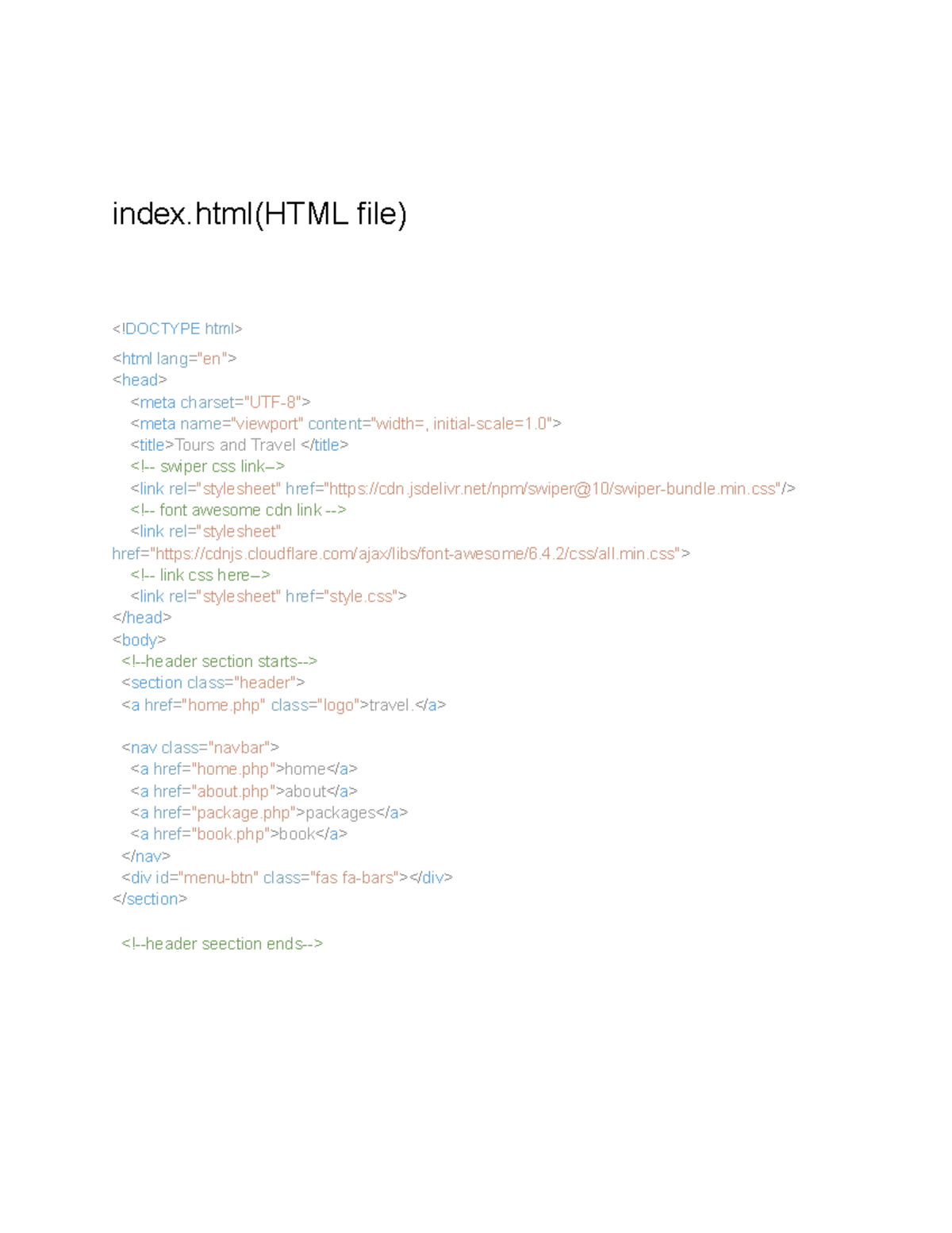 Untitled document - index(HTML file) - Studocu