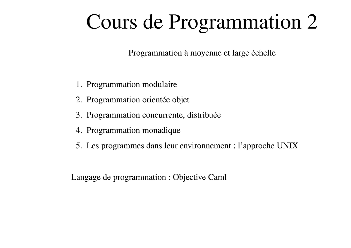 Cours Programmation II SMI S4 (al7ibre - Cours De Programmation 2 ...