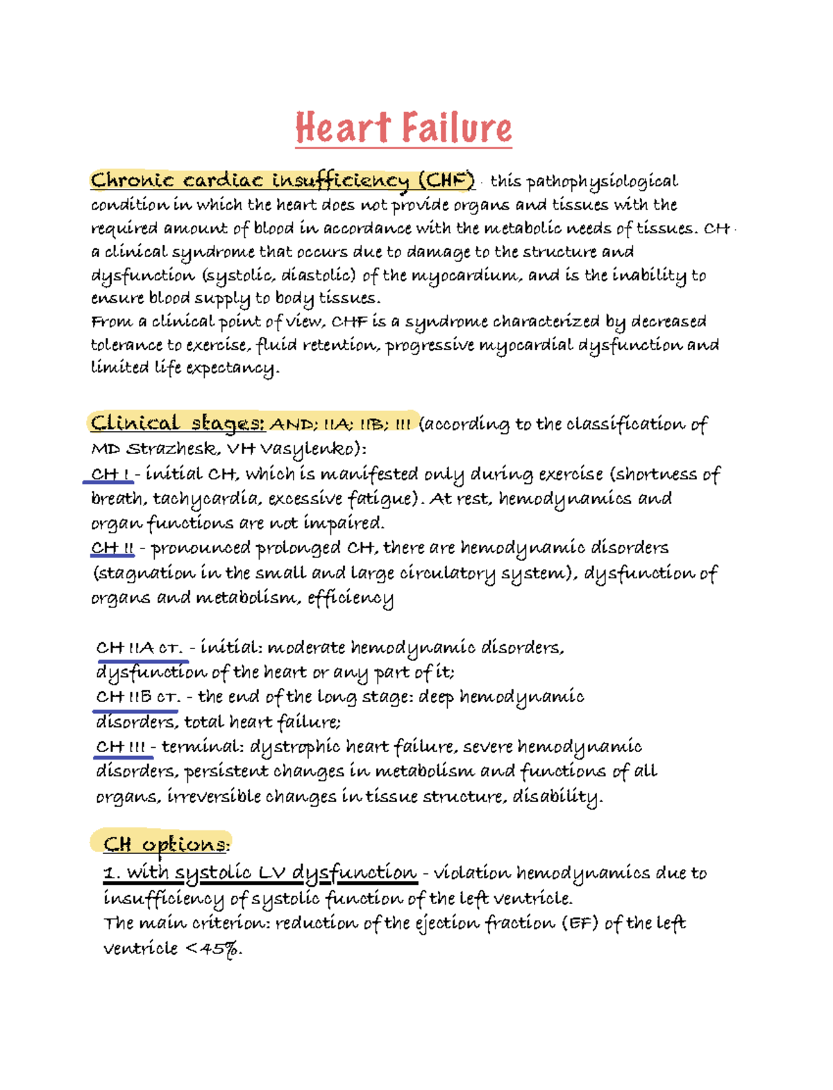 Heart failure - He art Failure Chronic cardiac insufficiency (CHF ...