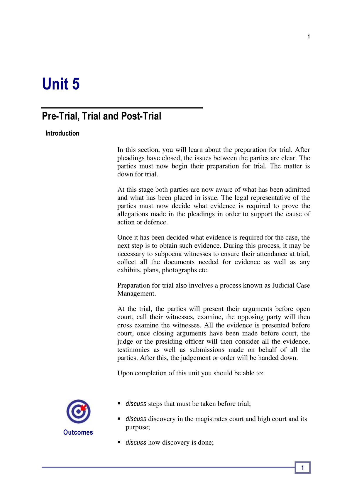 Unit 5 Pre-Trial, Trial and Post-Trial 6d275ffb20771 ...