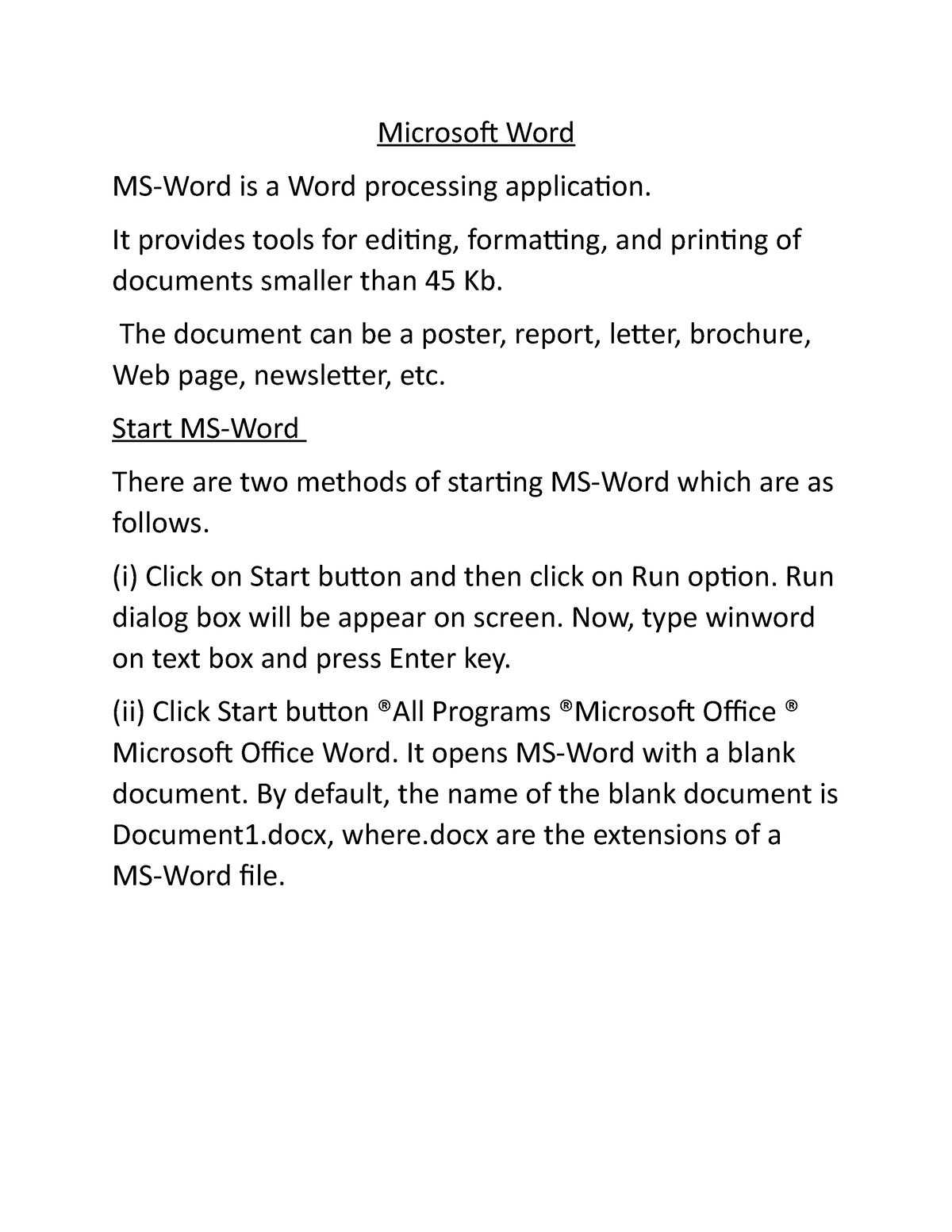 basics-of-word-processing