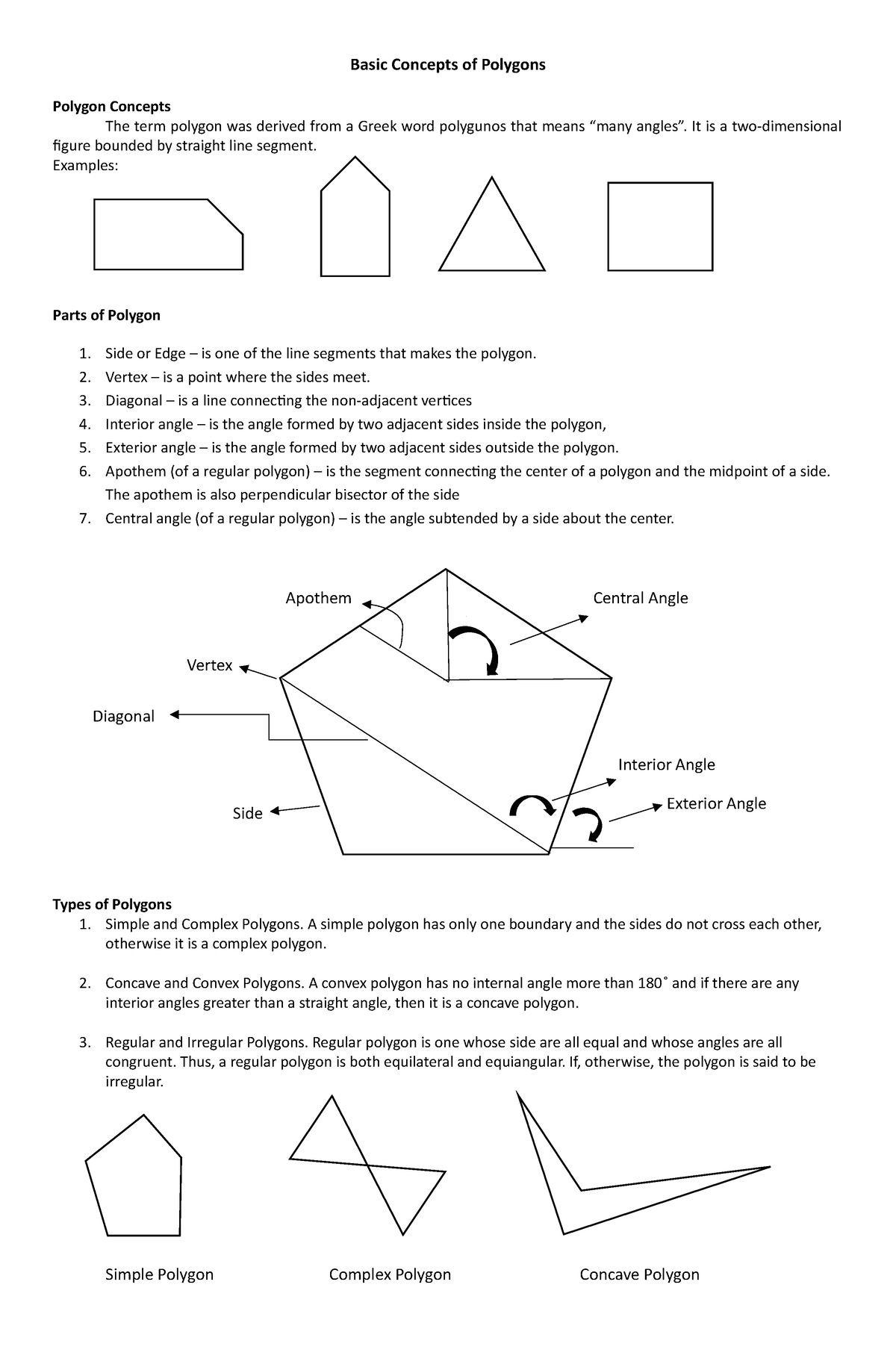 Prof Ed 4 - For 2nd Year BEED - Basic Concepts Of Polygons Polygon ...