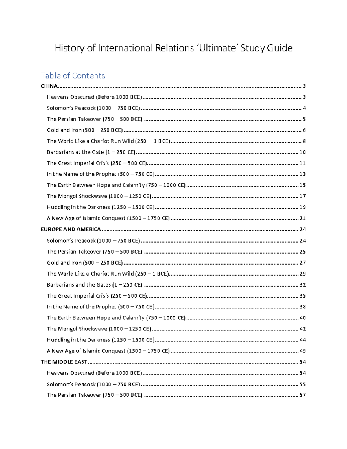 history-of-international-relations-ultimate-guide-studocu