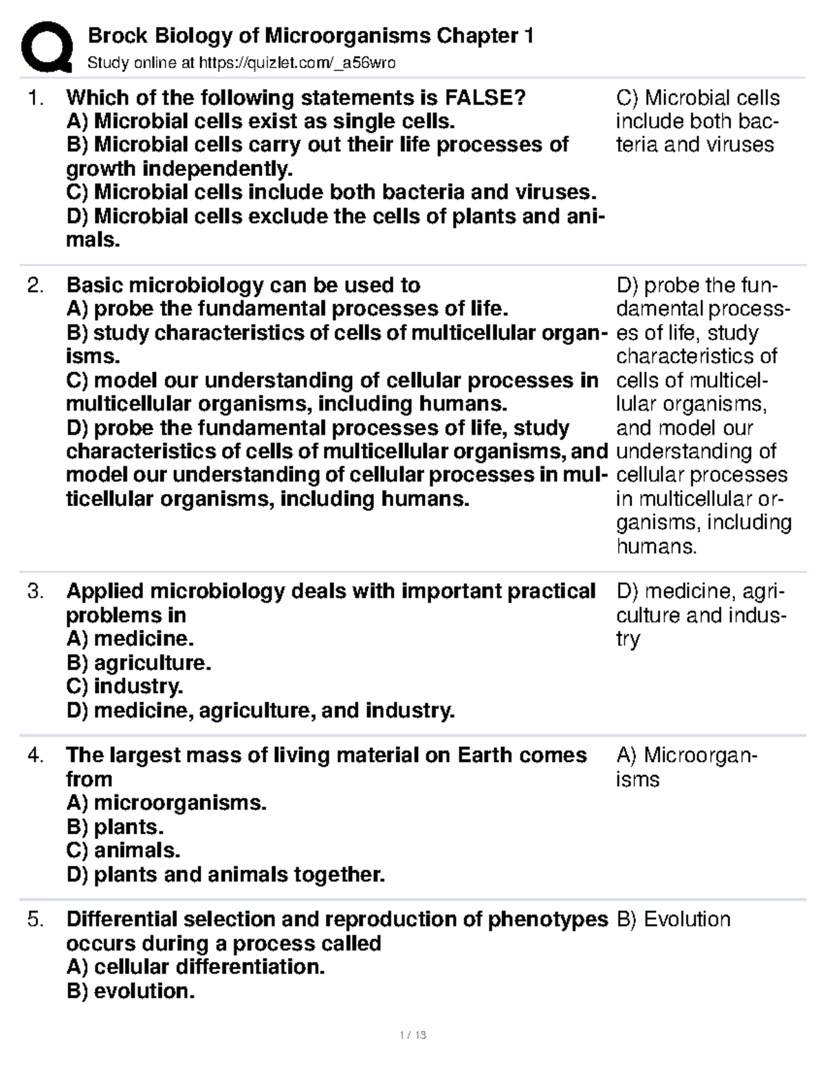 Biology of chapter 1 Study online at quizlet/_a56wro
