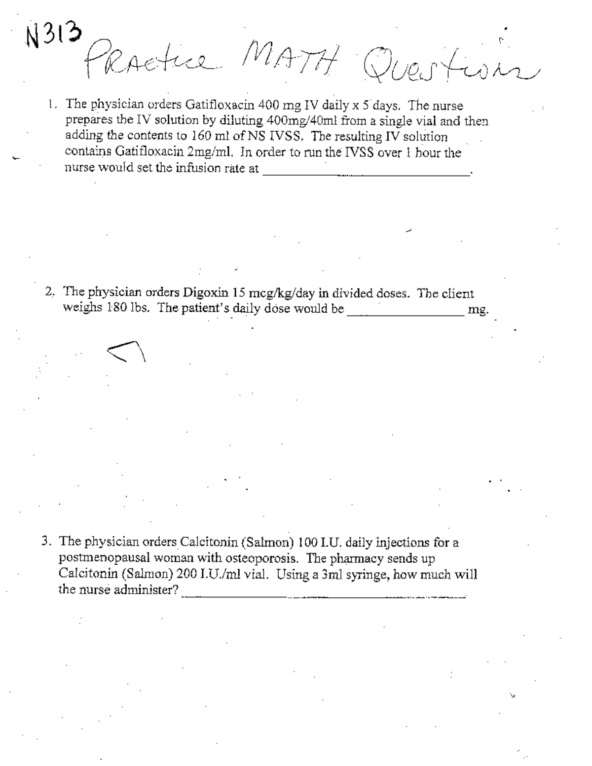 Pediatric Safe Dose Practice Math Questions - NUR 112 - Studocu