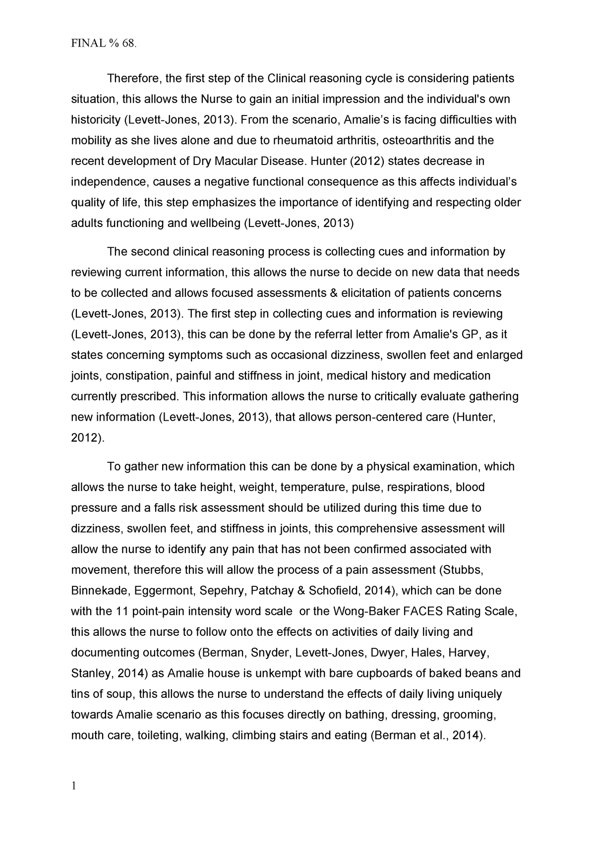 examples of case study using clinical reasoning cycle