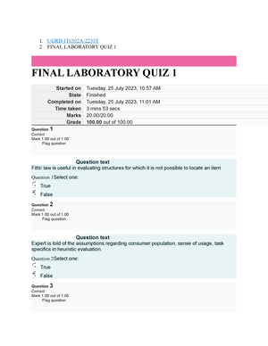 UGRD-IT6302A Human Computer Interaction Prelim Laboratory Quiz 1 - 1 ...