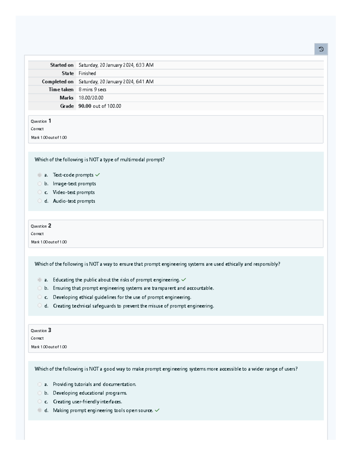 UGRD-AI6100-2323T - Prelim Quiz 2 Attempt 1 - Started On Saturday, 20 ...