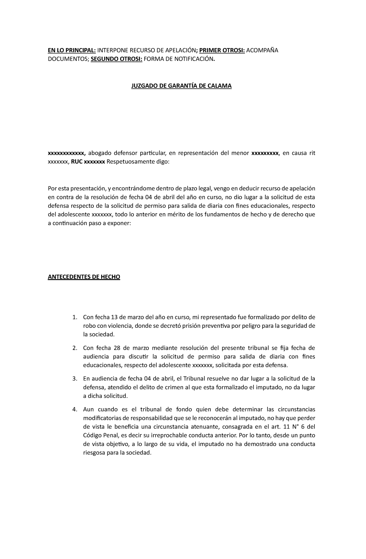 Apelación En Lo Principal Interpone Recurso De ApelaciÓn Primer Otrosi AcompaÑa Documentos 1883