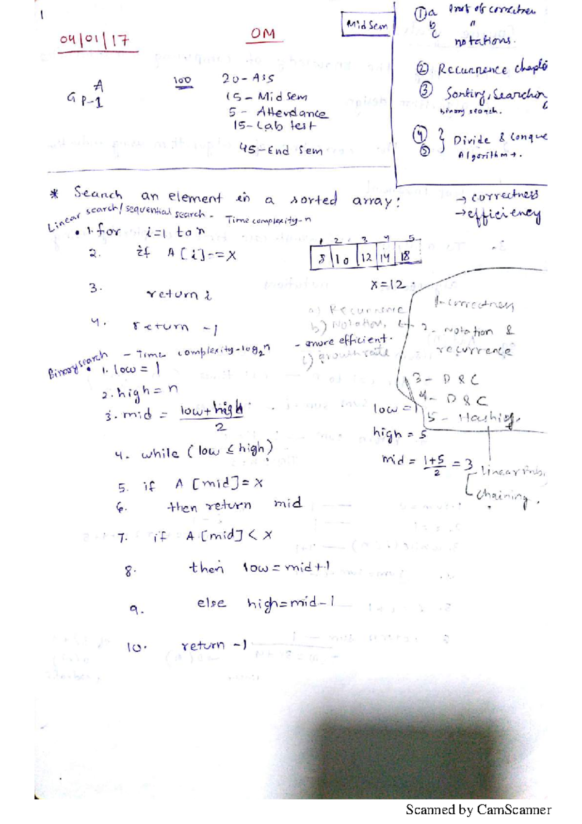 AD1 - important notes - Algorithms Design I - Studocu
