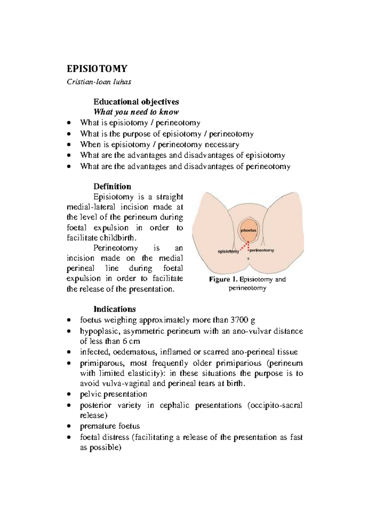 Obst eng 05 Episiotomy - Deep - EPISIOTOMY Cristian-Ioan Iuhas ...