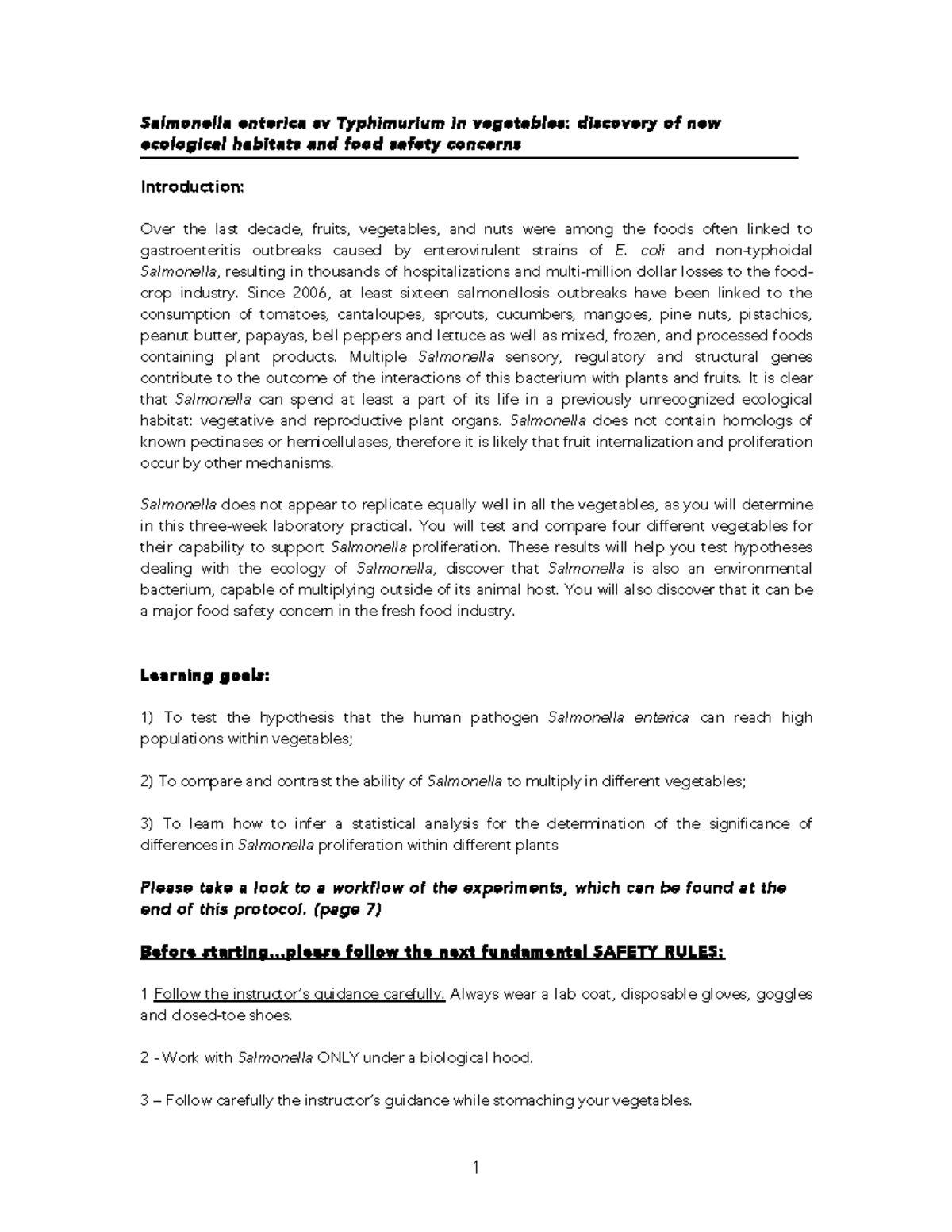 Protocol - ecv - Salmonella enterica sv Typhimurium in vegetables ...