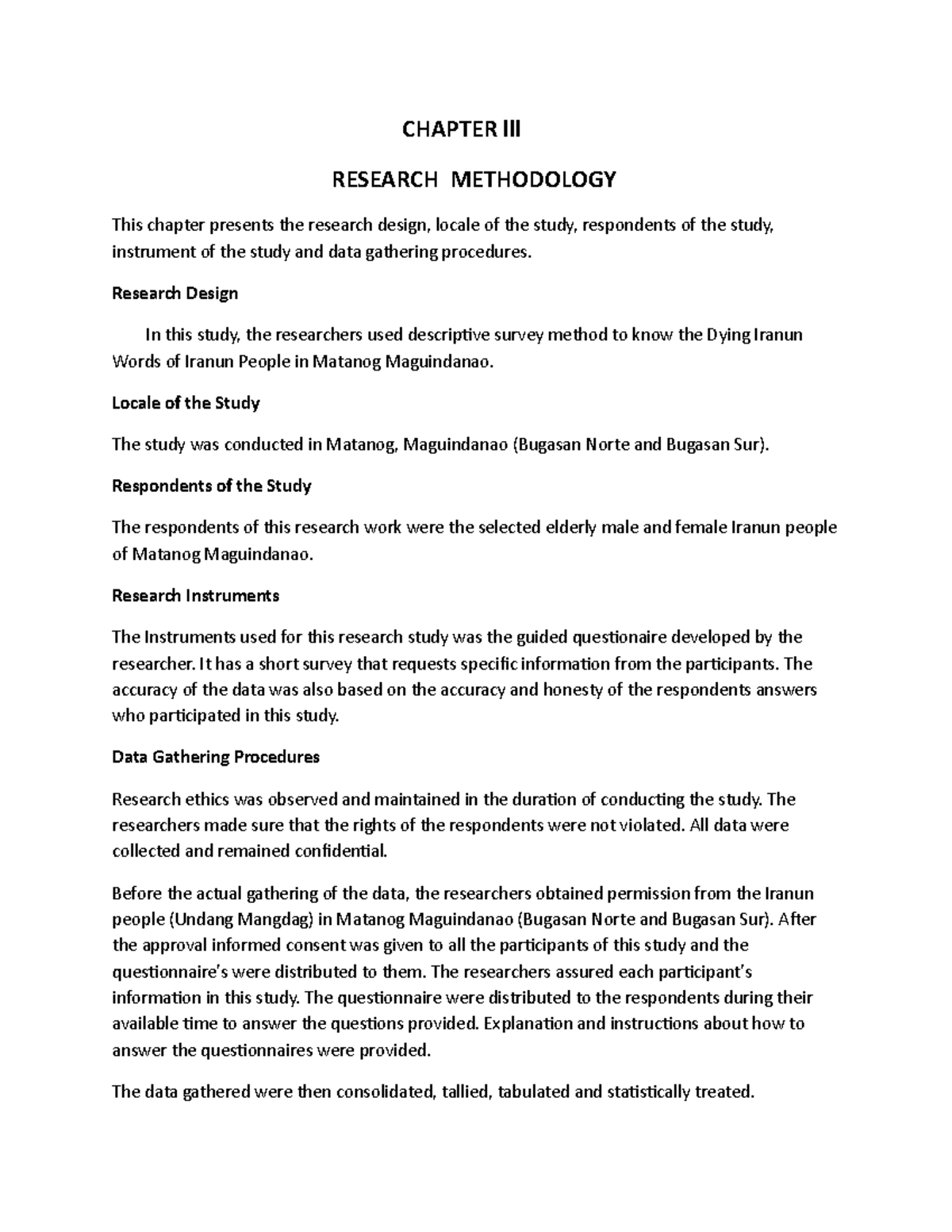 Chapter lll - This is practical research - CHAPTER lll RESEARCH ...