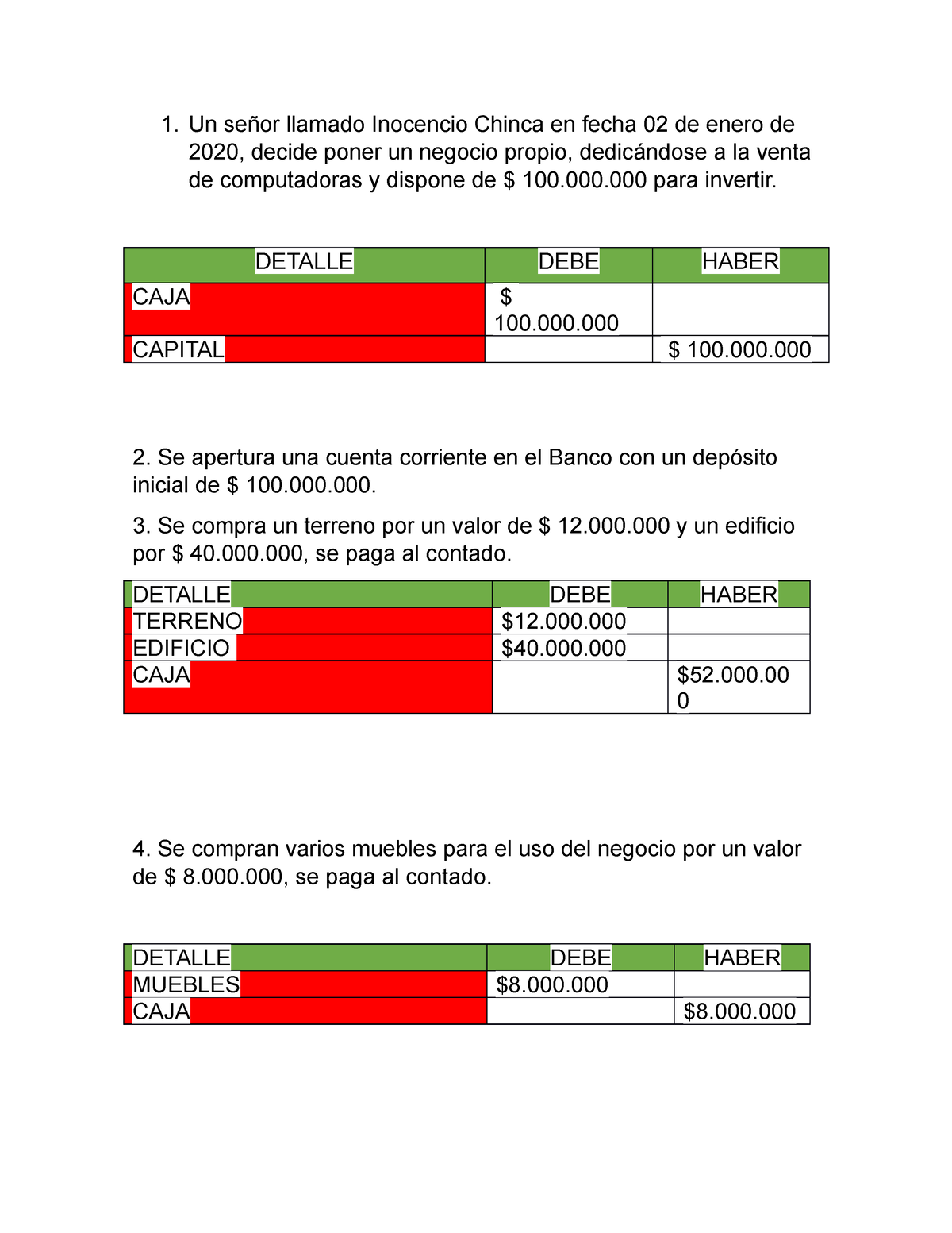 Taller Contabilidad Basica - Studocu