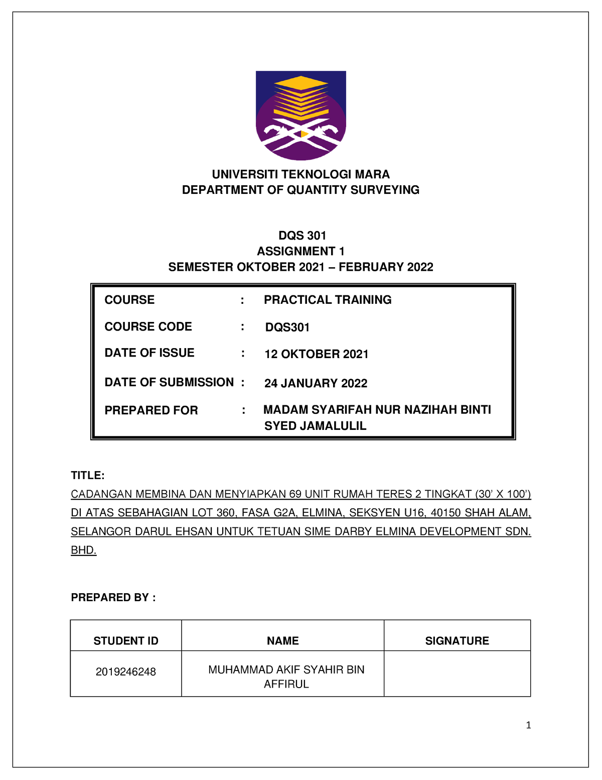 case study report dqs301