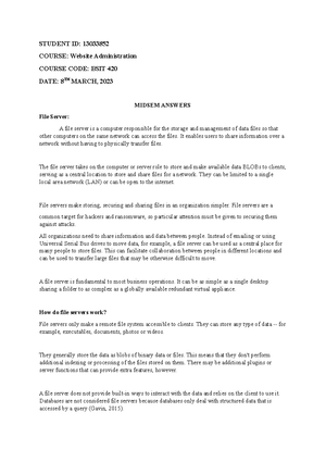 Network Protocols Assignment - INDEX NUMBER: 13025962 COURSE ...