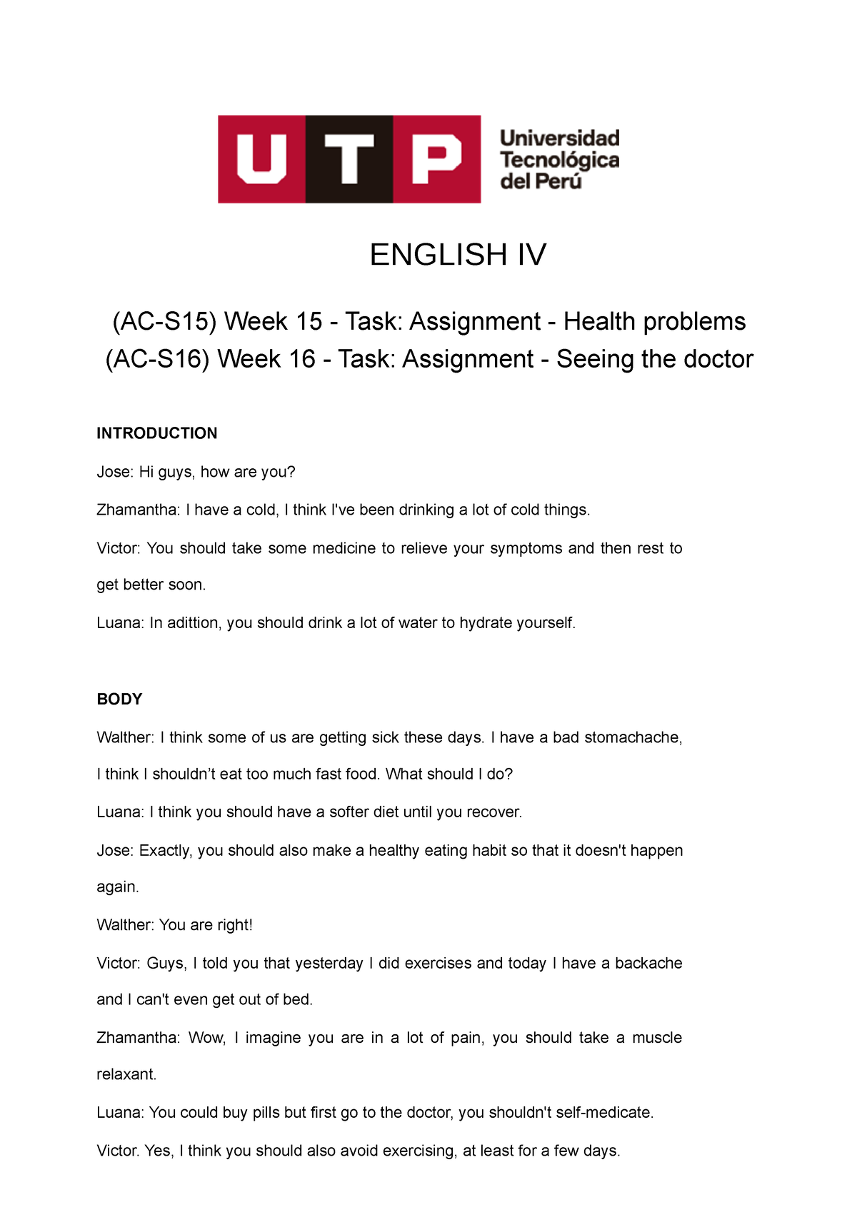 task assignment health problems