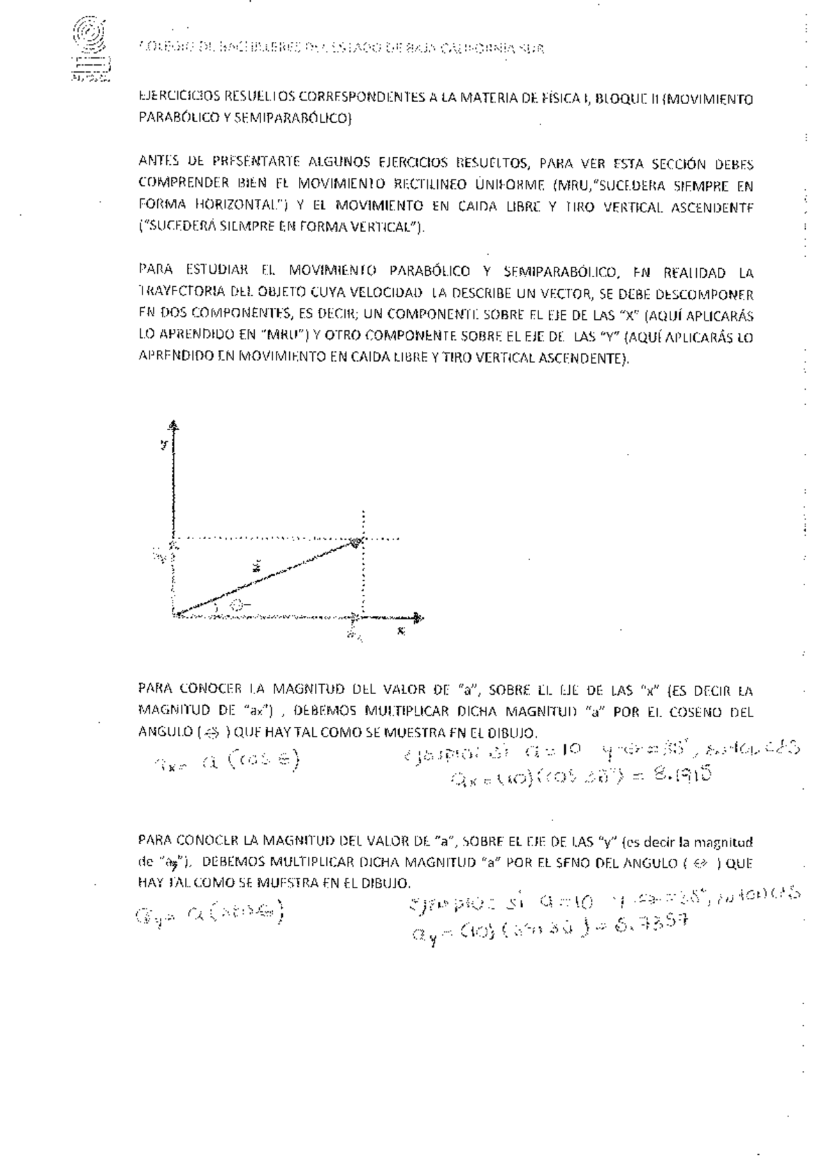 Ejercicios Resueltos Física I Bloque II Movimiento Parabólico - Física ...