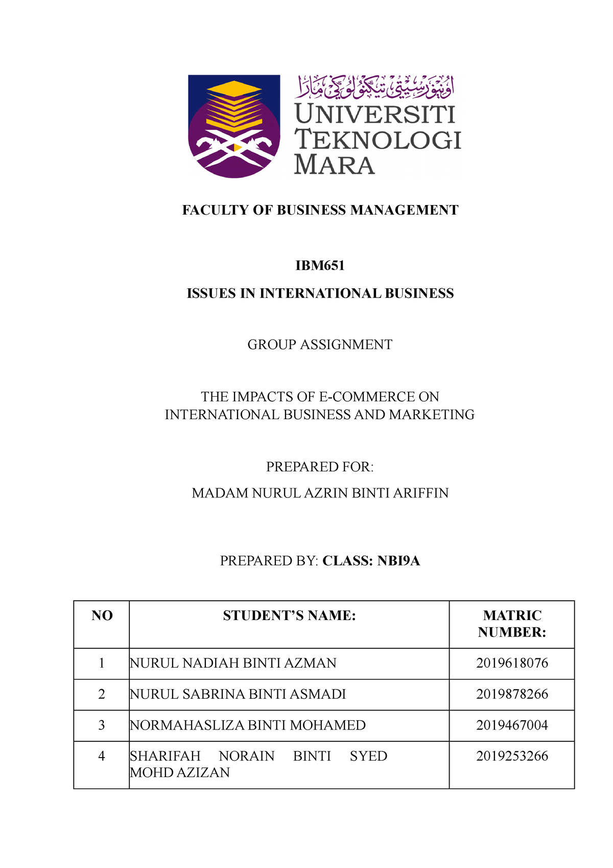 organizational structure international business case study