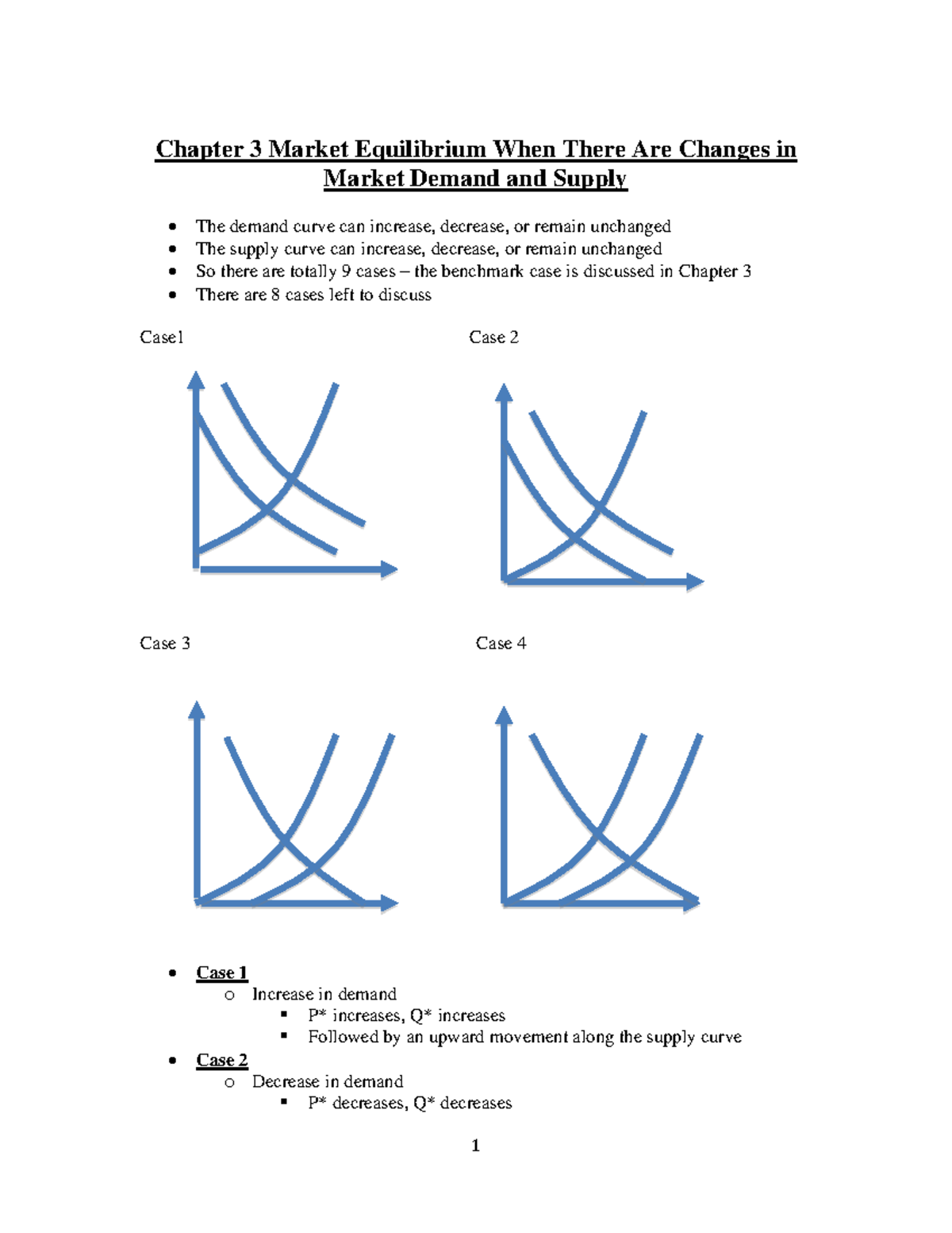 Chapter 3 Market Equilibrium When There Are Changes in Market Demand ...